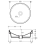 Countertop round washbasin 35x14 cm, white