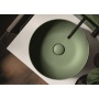 Countertop round washbasin Nolita 40x15 cm, green mat