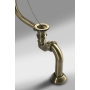 External bath tub increased hose complete of siphon, bronze, angle 108°