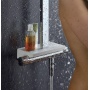 THERMOSTATIC SHOWER COLUMN "SETA" WITH SOLID STONE SHELF3 FUNTIONS: RAIN 153X153 MM., CASCADE, Ø 100 MM.