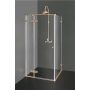 Shower enclosure NORA  PLUS with bronzed fittings , clear glass