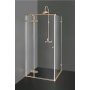 Shower enclosure NORA  PLUS with bronzed fittings , clear glass