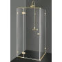 Shower enclosure VITA  PLUS with bronzed fittings , clear glass