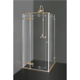 Shower enclosure NORA  PLUS with bronzed fittings and pattern , clear glass