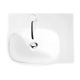 STYLE washbasin asym.45 cm with t/h whit