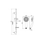 SHOWER SET INTERIA, 5 FUNCTIONS, ADJUSTABLE HEIGHT WALL BRACKETS