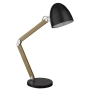 desk lamp black+wood, E14,1X40W