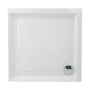 90x90 stone shower tray, white,incl front panel and feet