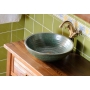 ATTILA ceramic washbasin diameter 43cm, ceramic, green copper color