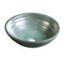 ATTILA ceramic washbasin diameter 43cm, ceramic, green copper color