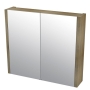 LARITA mirror cabinet 80x70x17cm,oak graphite