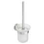 X-STEEL Wall Mounted Toilet Brush/Holder, brushed stainless steel (110x370x145 mm)