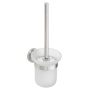 X-STEEL Wall Mounted Toilet Brush/Holder, brushed stainless steel (110x370x145 mm)