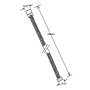 POWERFLEX metallist dušivoolik 150 cm, matt must