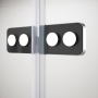 dušinurk Globe, kroom,  1100x1000 mm, matt klaas, vasak