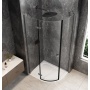 dušikaar Globe, gun metal,  900x800 mm, kirgas klaas, vasak