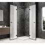 dušinurk Globe (nurgast sisenemisega), gun metal,  900x800 mm, matt klaas