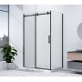 dušinurk Dragon Black 1500x900 mm, L/R