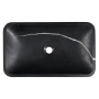 kandiline looduskivist valamu Blok 60x11x35 cm, matt must