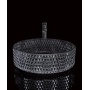 klaasist valamu Marague 40 cm, must