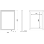 LED peegel GANO 60x80cm, must