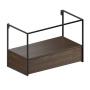 NUBES/NORM washbasin frame 100x50cm, black matt/walnut