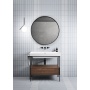 NUBES/NORM washbasin frame 100x50cm, black matt/walnut