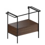 NUBES/NORM washbasin frame 80x50cm, black matt/walnut