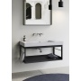 NUBES/NORM washbasin frame 100x50cm, black matt