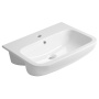 NESS  Washbasin half recessed, 55x45cm, white
