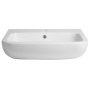 NESS  Washbasin half recessed, 55x45cm, white