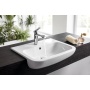 NESS  Washbasin half recessed, 55x45cm, white