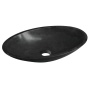 ovaalne looduskivist valamu Blok 60x11x35 cm, matt must