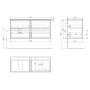 valamukapp PANEDA 119.5x55x45.2 cm, valge