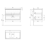 valamukapp PANEDA 79.5x55x45.2 cm, valge