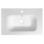 SIDRA Cast marble washbasin 71x46cm, white