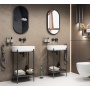 PUNO pedestal under the washbasin 400x820x360mm, black