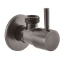 Corner valve, round, 1/2"x3/8", gun metal
