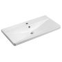SEN furniture washbasin, cast marble, 81x40cm, white