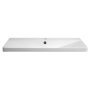 SEN furniture washbasin, cast marble, 81x40cm, white