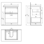 Valamukapp ALTAIR 57x72,5x45cm, valge