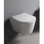 WC iste AVVA Slim Soft-close, valge/kroom