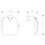 X-ROUND wc paberihoidja, kroom (136x151x83 mm)