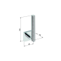 X-SQUARE lisarulli wc paberihoidja, kroom (55x165x65 mm)