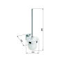 X-SQUARE WC hari/hoidik, kroom (110x370x145 mm)
