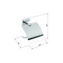 X-SQUARE wc paberihoidja, kroom (145x155x90 mm)